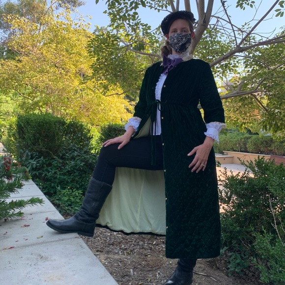 Vintage Green Quilted Velvet Jacket - Picture 16 of 16